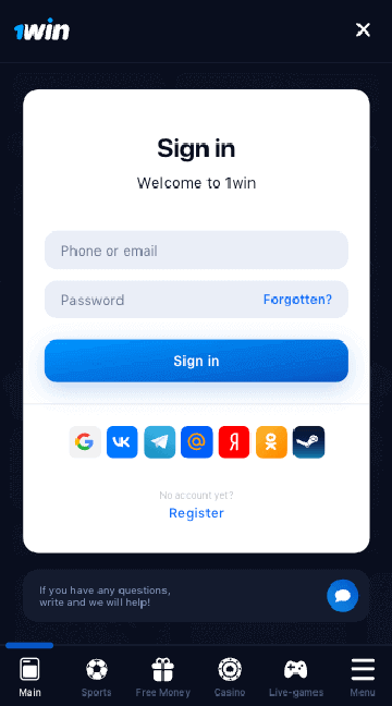 app login 1win app login