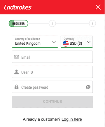 Ladbrokes registration