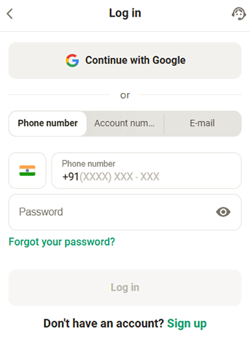 parimatch app login